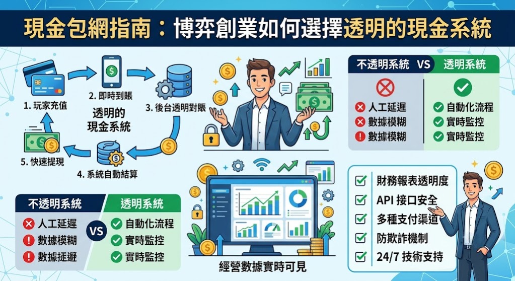 博弈創業如何選擇透明的現金系統
